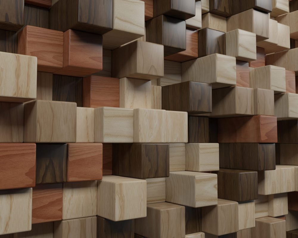 Render of 3D Geometric Abstract Background