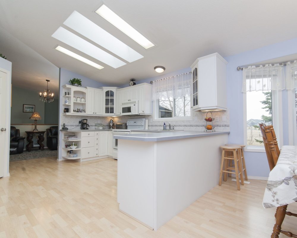 A beautiful shot of a modern house kitchen